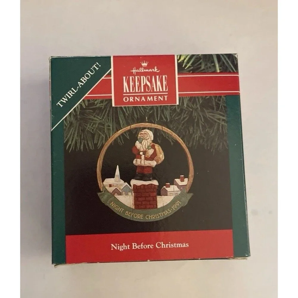 Hallmark Keepsake Ornament 1991 The Night Before Christmas Santa